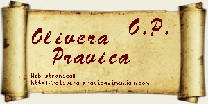 Olivera Pravica vizit kartica